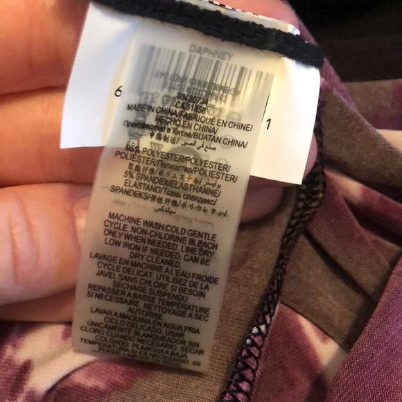 BCBGMaxAzaria Daphney Dress Blue Black Purple Sz S - Picture 9 of 10